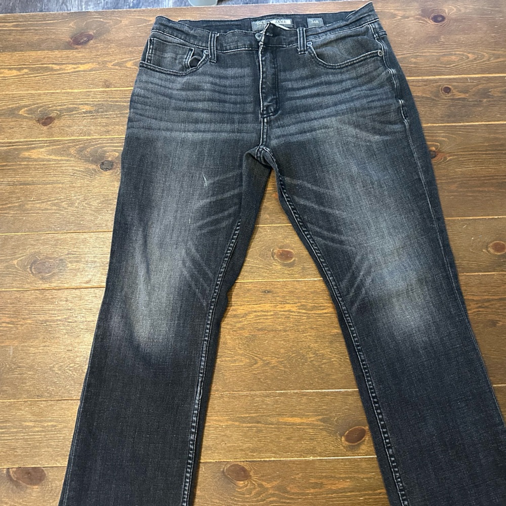 Buckle Black Men's Straight Jeans - Black